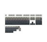 HOOLRZI Teclas transparentes de ABS con perfil OEM, 136 teclas grabadas lateralmente, teclas para teclado mecánico de juegos, teclas degradadas