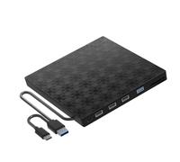 HOOLRZI Unidad de disco externa multifunción con transferencia rápida USB y puertos tipo C para computadora portátil, configuración de computadora de escritorio, concentrador USB C con