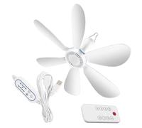 HOOLRZI Ventilador de techo USB que ahorra espacio con control remoto, plegable, para habitaciones pequeñas, dormitorios, estaciones de trabajo, laptop, ventilador USB