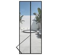 HOOMEE Mosquitera para Puerta, 95x210CM- Cortina Magnética para Puertas de Balcón o Terraza, Tejido con Fuertes Imanes para un Autocierre, Fácil Instalación sin Taladrar (Negro)