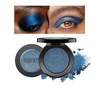 HOOMUSS Eye Sahdow - Sombra de ojos de color azul brillante, hecha a mano, alta pigmentación y larga duración, color azul intenso (azul)