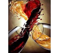 Hoonjiin Pintar por Numeros Adultos,con Marco Pintura por Números para Niños,Kit de Pintura al óleo de Lienzo DIY con Pinceles y Pigmento Acrílico para Hogar Decor,20x30cm Copa de cristal