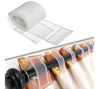 Hoonng Cinta Cortinas para Barra con Presilla Oculta, Transparente, Estilo 1, 3 Mtrs.