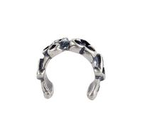 Hoop Earingssterling Silver Stud 925 Silver Punk Killer Poker Earring Gothic Gotfff Retro Tarff sin perforación de mujeres Joyas para hombres de mujeres perforadas