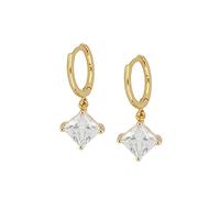 Hoop Earrings For Women 5a Square Zircon Round Piercing Earring Fine Jewelry Pendientes