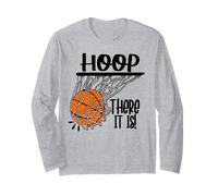 Hoop There It Is Balón De Baloncesto Divertido Jugador De Baloncesto Manga Larga