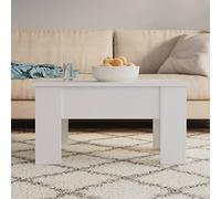 Hoopleep White Lift Top Coffee Table for Living Room, 79 x 49 x 41 cm Engineered Wood, Modern Center Table with Storage, Altura Ajustable Escritorio para Casa Oficina