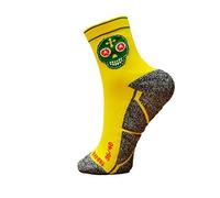 HOOPOE Calcetines Trail Running Amarillos, Hombres, Mujer, Divertidos, sin Costuras, Térmicos, Skully, Talla 41-45