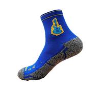 HOOPOE Calcetines Trail Running Quarter Cut Music, Hombre, Mujer, Originales, Divertidos, sin Costuras, Térmicos, Guitarra, Azules, Music, Talla 41-45