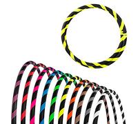 hoopomania Faltbarer Anfänger Hula Hoop Reifen Aro, Unisex Adulto, Amarillo neón, Ø105cm