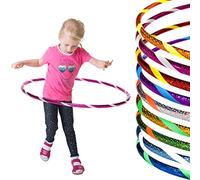 hoopomania Funny Hula Hoop Reifen Aro de Gimnasia para niños, Infantil, Holograma Rosa y Blanco, Ø60cm