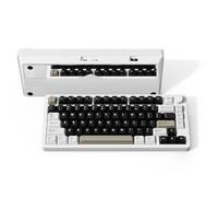 Hoopond X Attack Shark X86 75% Teclado mecánico inalámbrico para Juegos,Full CNC Aluminum, BT/2.4G/USB-C,Control de Perilla,4000mAh,RGB,Interruptor Lineal de Hot Swap para PC/Win/Mac-Blanco Leche