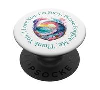 Ho'oponopono Mantra Meditación Perdón Océano PopSockets PopGrip Adhesivo