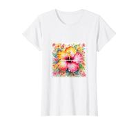 Ho'oponopono Oración TE Amo LO PERDONAR Gracias Hawaii Camiseta gráfica económica, Mujer, Blanco, XS