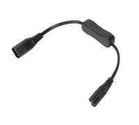 Hoopoocolor Cable IEC 320 C8 a IEC 320 C7 Cable Adaptador de Extensión de Alimentación Macho a Hembra, Transmisión Estable de Interfaz Estándar Cable IEC 320 C8 a C7 con Interruptor