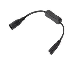Hoopoocolor Cable IEC 320 C8 a IEC 320 C7 Cable Adaptador de Extensión de Alimentación Macho a Hembra, Transmisión Estable de Interfaz Estándar Cable IEC 320 C8 a C7 con Interruptor