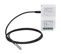 Hoopoocolor Interruptor Inteligente de Temperatura Y Humedad WiFi, Sensor de Módulo de Controlador de Salida de Relé Dual con Sonda de Temperatura, 90-250 V para La Aplicación Tuya Smart Life