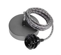 Hoopzi - Hang 1 - Lámpara colgante - Lámpara de techo para salón, dormitorio, cocina - 3 metros - 1 portalámparas E27-14 colores - Cable eléctrico de tela - Gentleman