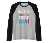 Hooray For The First Day of School Funny Diching Teachers Day Camiseta Manga Raglan