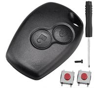 HooRLZ - Carcasa llave para Dacia Dustuer Sandero Logan Renault Trafic Master Opel Movano Vivaro, carcasa llave Dacia Sandero, mando a distancia Renault, llave Dacia Logan - 2 botones