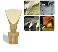 Hooshing Boquilla para fuente de agua de 1/2 pulgada DN15 y 3/4 pulgadas DN20 de latón estrecho con forma de ventilador para jardín, estanque, parque de atracciones, museo