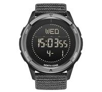 HOOSHU Relojes tácticos para hombre, relojes deportivos militares con caja de fibra de carbono, ligero, impermeable, reloj digital con brújula, cuenta de pasos, metrónomo, Negro -