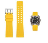 hoosouk Correa de caucho para reloj Hamilton Khaki Navy Diving Creed H78585333 H78505330 H78686333(Yellow steel)