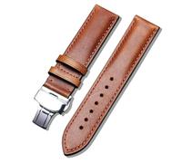 hoosouk Correa de cuero genuino para reloj Hamilton Khaki Aviation para hombre(Brown1,20mm)