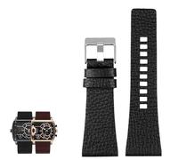 hoosouk Correa de piel de vaca para reloj Diesel de tamaño grande para hombre(Color 09,26mm)