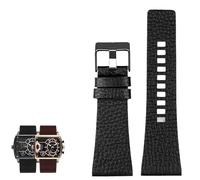 hoosouk Correa de piel de vaca para reloj Diesel de tamaño grande para hombre(Color 10,28mm)