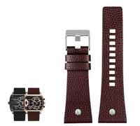 hoosouk Correa de piel de vaca para reloj Diesel de tamaño grande para hombre(Color 12,26mm)