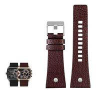 hoosouk Correa de piel de vaca para reloj Diesel de tamaño grande para hombre(Color 12,28mm)