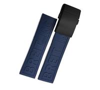 hoosouk Correa de reloj de goma trenzada de 22mm y 24mm para Breitling Avenger Superocean Heritage, pulseras, accesorios de repuesto(Dark Blue black,22mm)