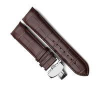 hoosouk Correa de reloj de piel de becerro auténtica para Tissot T035 617 627 439 correa de reloj marrón negro con cierre de mariposa 22mm 23mm 24mm(T035 Brown,23mm)