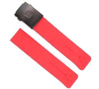 hoosouk Correa de reloj deportiva de silicona para Tissot Touch T013 T047 t-sport T013420A T047420A T33 correa de reloj impermeable(Red black,20mm)