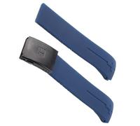 hoosouk Correa de reloj deportiva de silicona para Tissot Touch T013 T047 t-sport T013420A T047420A T33 correa de reloj impermeable(Blue black,20mm)