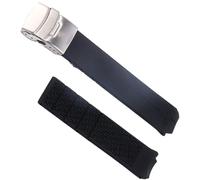 hoosouk Correa de reloj deportiva de silicona para Tissot Touch T013 T047 t-sport T013420A T047420A T33 correa de reloj impermeable(Black silver1,20mm)