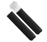 hoosouk Correa de reloj deportiva de silicona para Tissot Touch T013 T047 t-sport T013420A T047420A T33 correa de reloj impermeable(Black silver2,21mm)