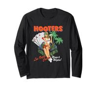 Hooters Las Vegas Casino Wings & Wagers Pin-Up Girl Scene Manga Larga