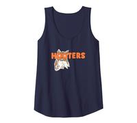 Hooters Logotipo Retro Camiseta sin Mangas, Mujer, Azul Marino, XXL