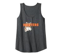 Hooters Logotipo Retro Camiseta sin Mangas, Mujer, Jaspeado Oscuro, XXL
