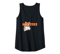 Hooters Logotipo Retro Camiseta sin Mangas, Mujer, Negro, L