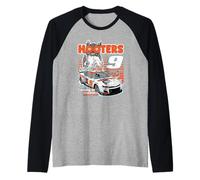 Hooters Racing #9 Coming in Hot Hot Wing Funny Retro Camiseta Manga Raglan