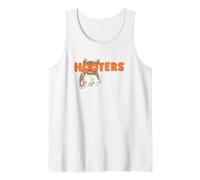 Hooters Retro Logo Camiseta sin Mangas, Hombre, Blanco, M