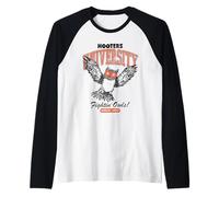 Hooters University Fighting Owls Varsity Collegiate Print Camiseta Manga Raglan