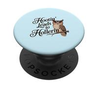 Hootin' Lleva a Gritar, Divertido búho, Campesino, Country, Lindo PopSockets PopGrip Adhesivo