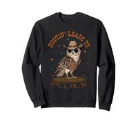 Hootin lleva al dicho divertido de Hollerin Western Cowboy Owl Sudadera