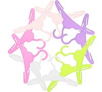 HOOTNEE 10 Perchas Mini de Hierro para Muñecas Perchas Pequeñas para Colgar Ropa 18 CM 5 Colores Variados 2 Unidades Cada Uno Accesorios para Casa de Muñecas y Juegos de Juguetes