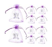 HOOTNEE 10 Piezas Bolsas de Organza Morada con Cordón para Joyería Vacíos para Lavanda Sacos para Armarios Bolsas Pequeñas para Regalos y Aromaterapia