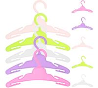 HOOTNEE 10 Piezas Mini Perchas para Muñecas Pequeñas Perchas Simuladas para Ropa de Muñeca DIY Ligeras y Resistentes para Organizar Vestuario
